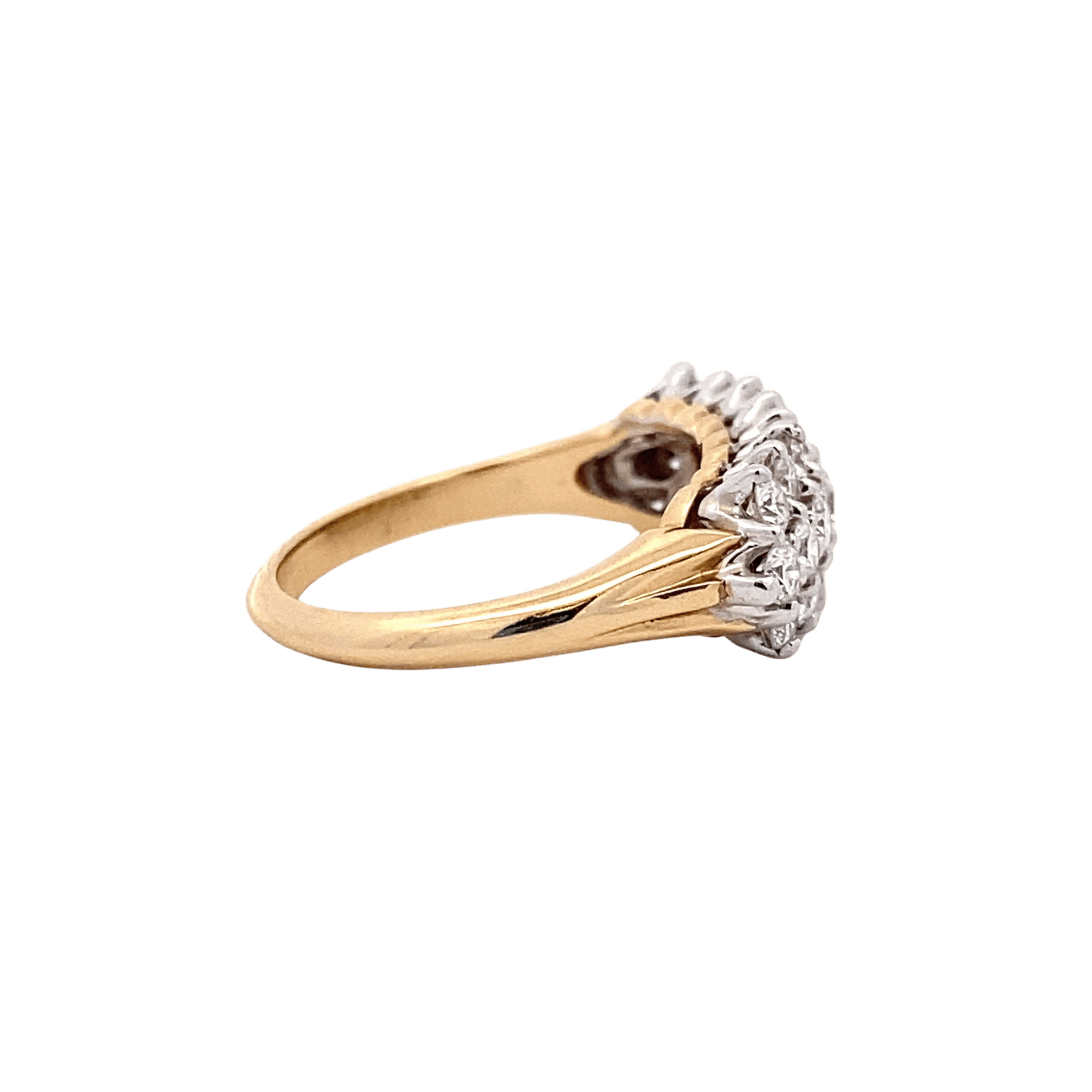 14K Two Tone Gold 1.00CTW Diamond Triple Row Band by Le Vian
