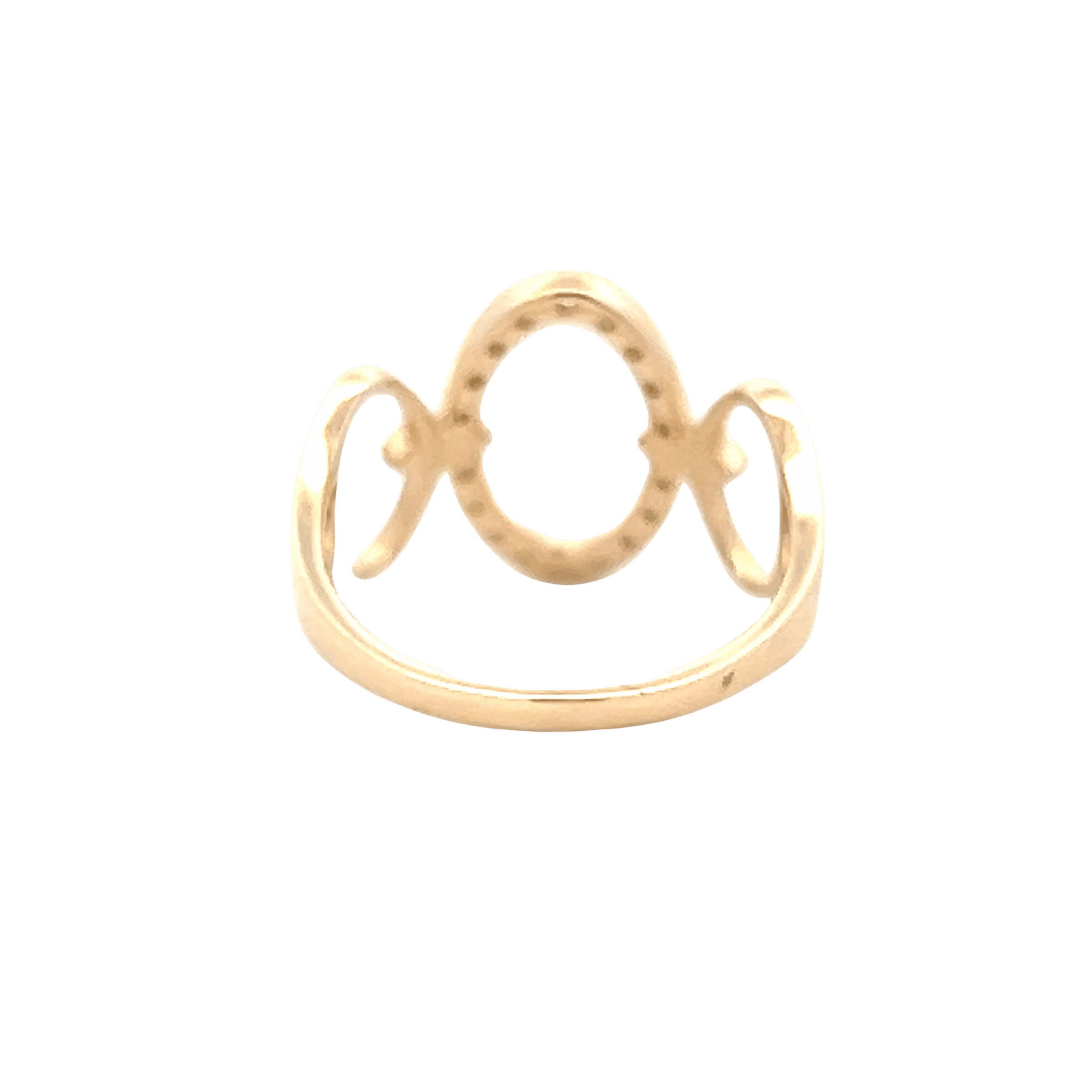 14K Yellow Gold 0.27CTW Diamond Open Oval Ring