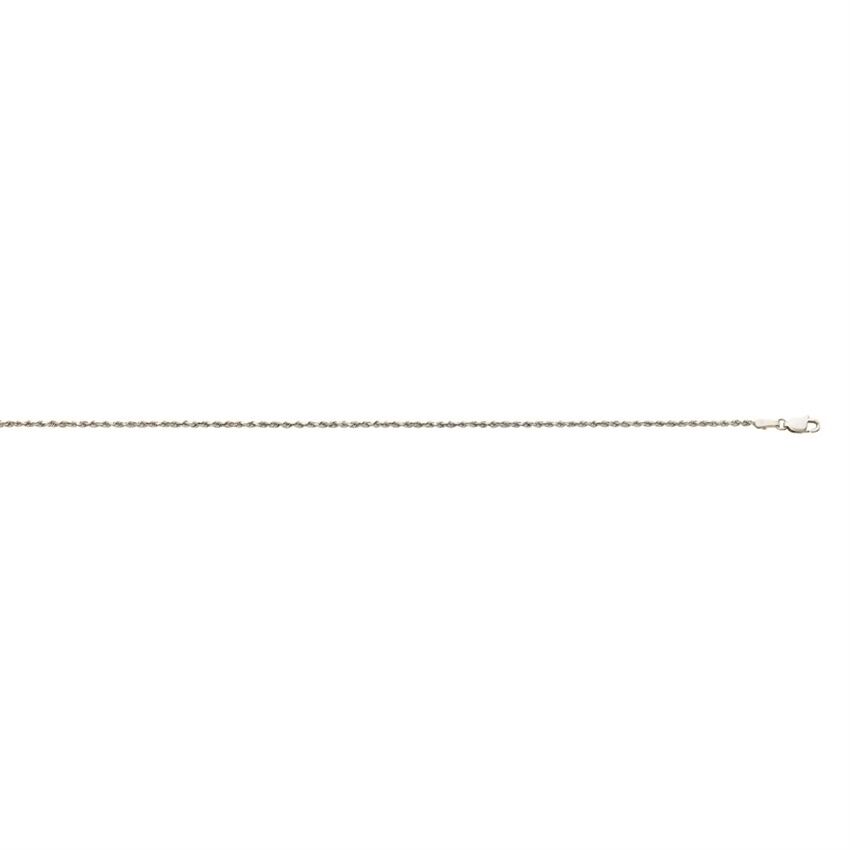 Diamond-Cut Rope Link Chain Necklace in 14k White Gold