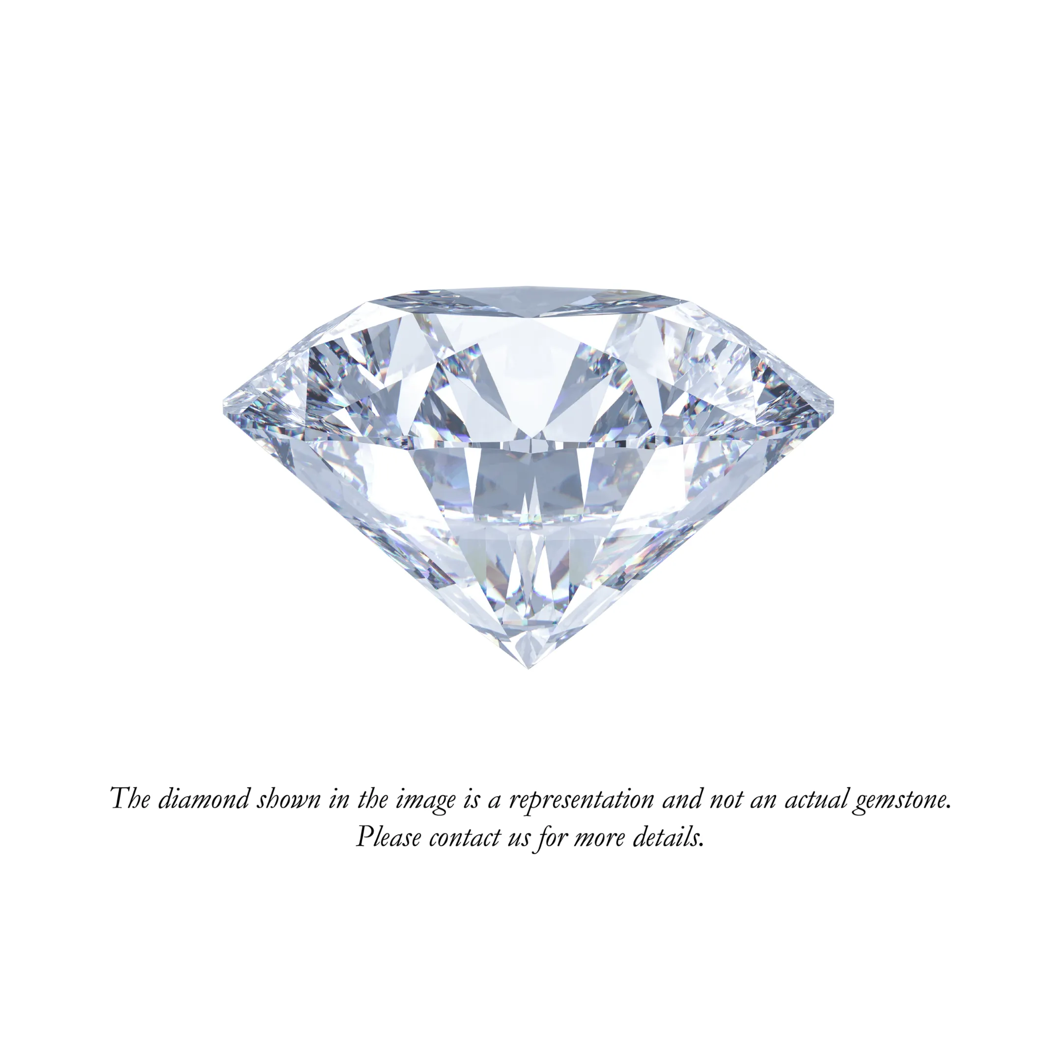 A placeholder image for a loose round brilliant-cut diamond